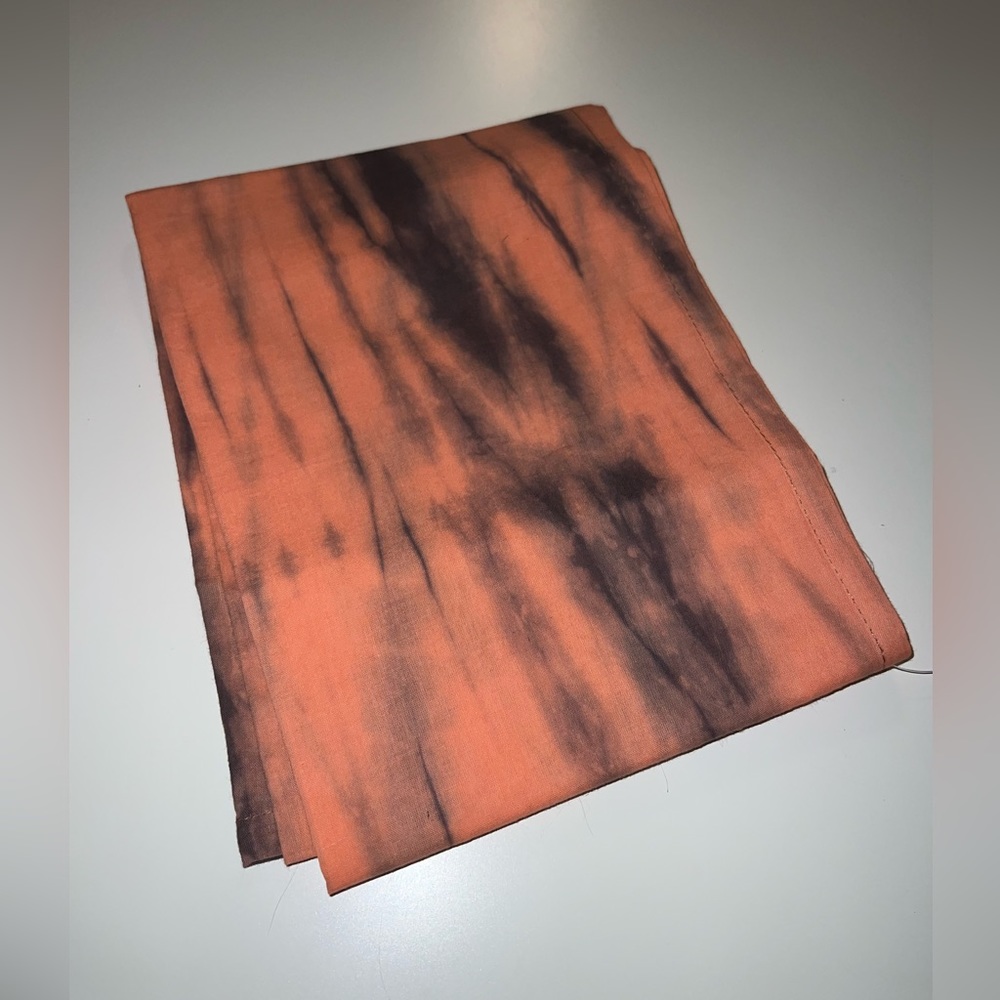 68” x 13” scarf peach gray charcoal long length